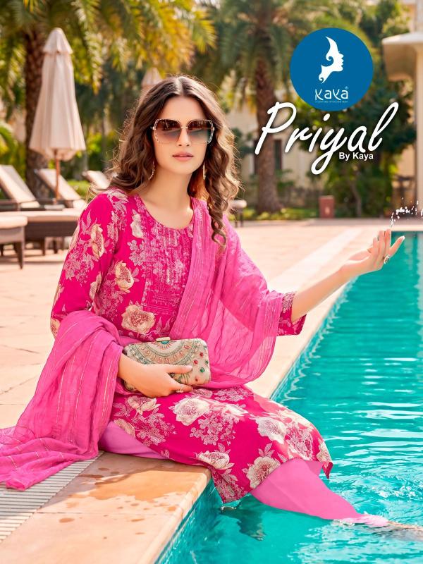 Kaya priyal 3pcs vishudh kurtis wholesale